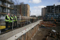 Britain's Prime Minister Theresa May visits a housing development in east London, March 5, 2018. REUTERS/Daniel Leal-Olivas/Pool