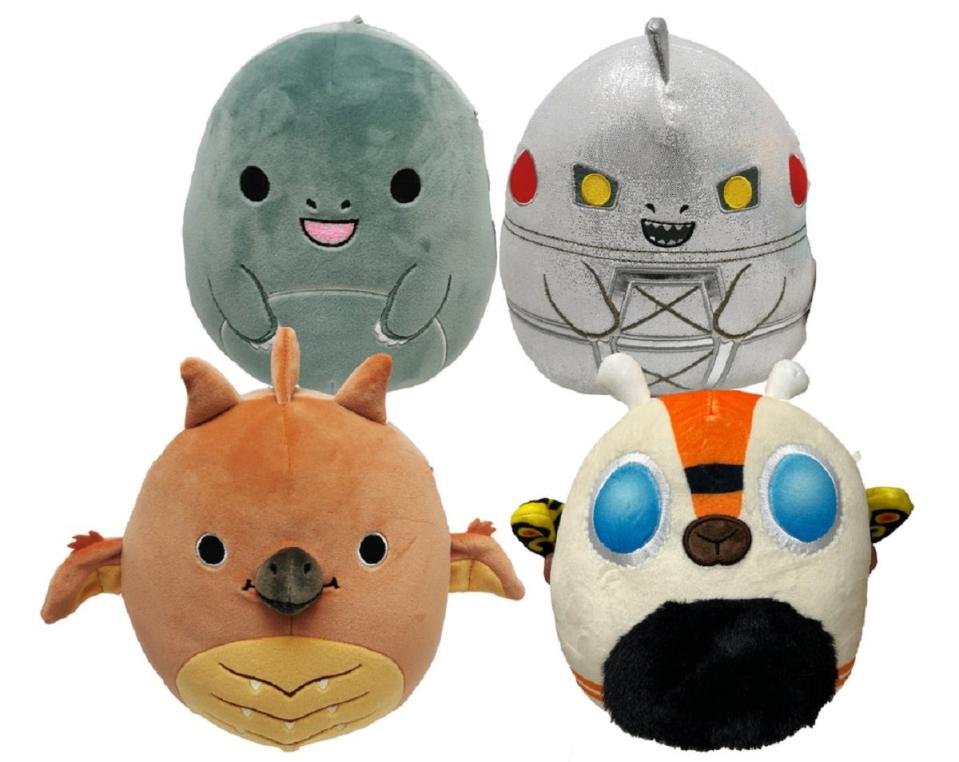 Godzilla and friends Squishmallows toys.