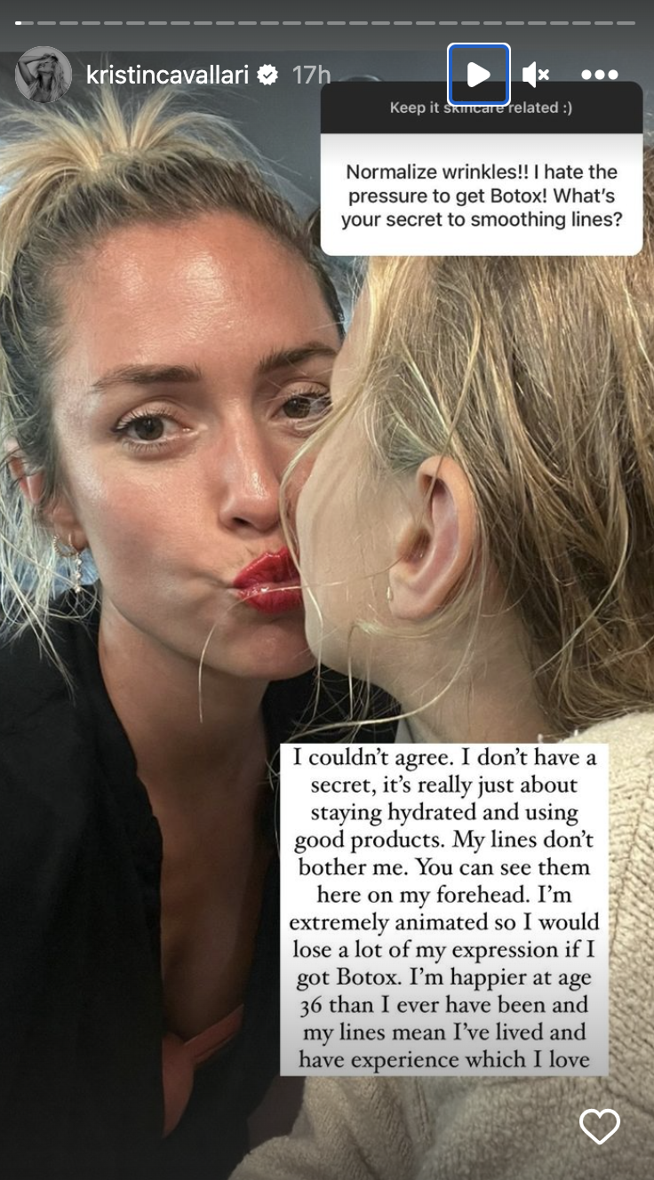 Kristin Cavallari shares her skincare routine and weighs in on Botox. (Photo: Kristin Cavallari/Instagram) 