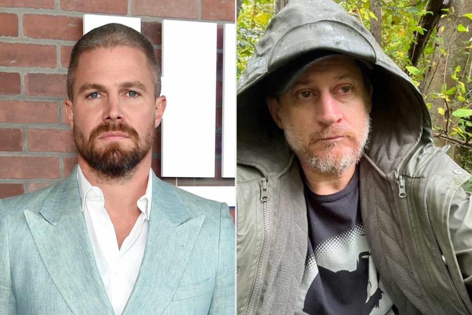 <p>Royal Canadian Mounted Police</p> Stephen Amell (L) and David Andrew McLean (R)
