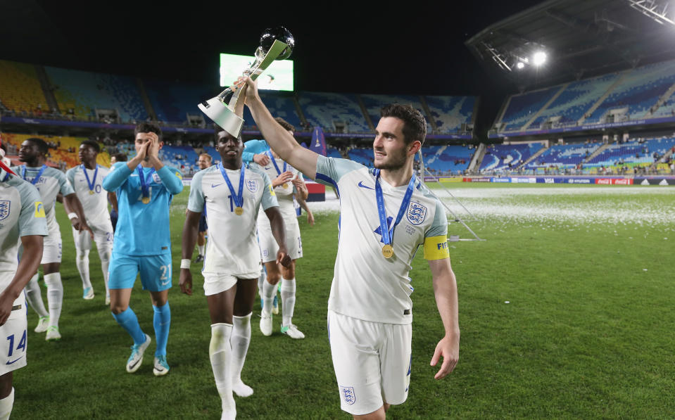 Lewis Cook lifts the Under 20s World Cup. Despite that he’ll likely never be picked for England.