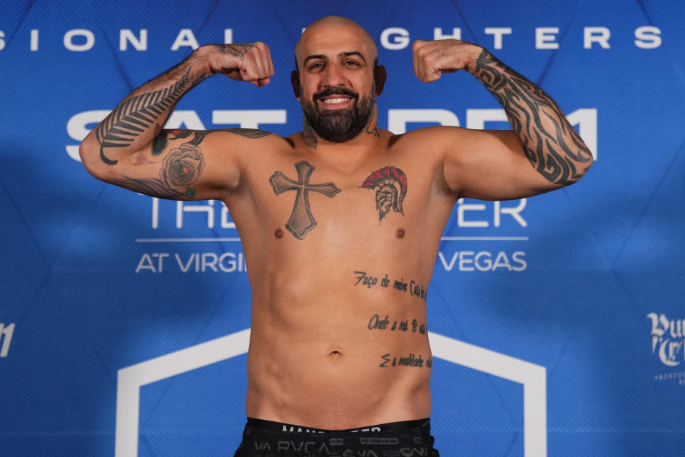 2023 PFL 2 Official Weigh In at The Linq in Las Vegas, Nevada, Thursday, April 6, 2023. (Cooper Neill / PFL)