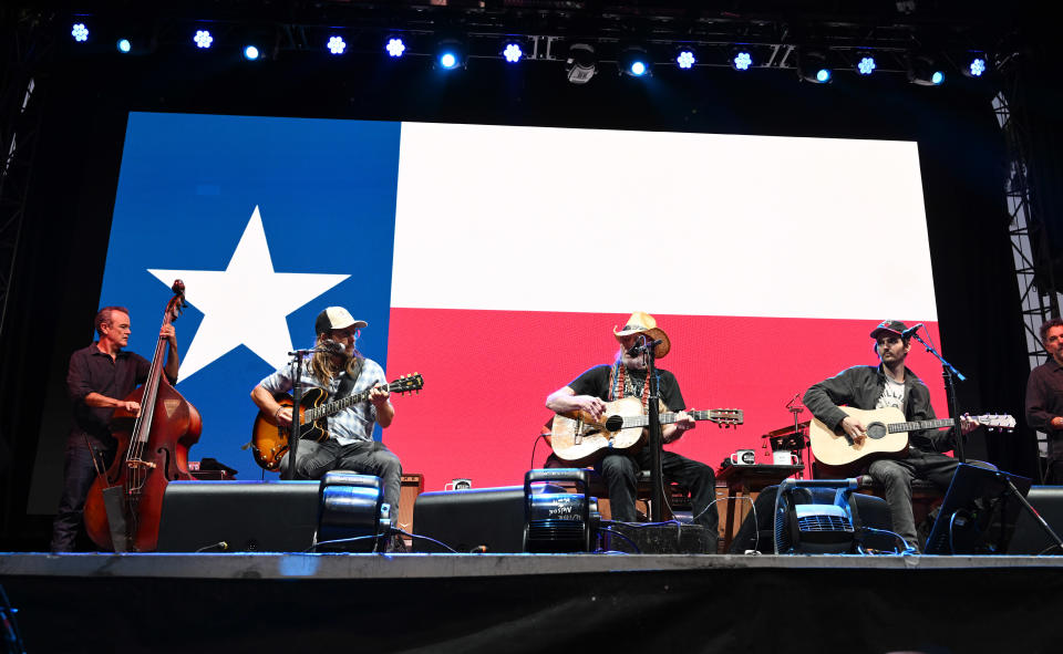 Willie Nelson and Family performs onstage during Palomino Festival held at Brookside at the Rose Bowl on July 9, 2022 in Pasadena, California. - Credit: Michael Buckner for Variety