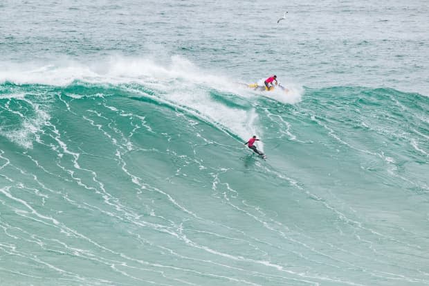 Brazil's Pedro Scooby, one half of the team event winner.<p>Photo: WSL/Damien Poullenot</p>