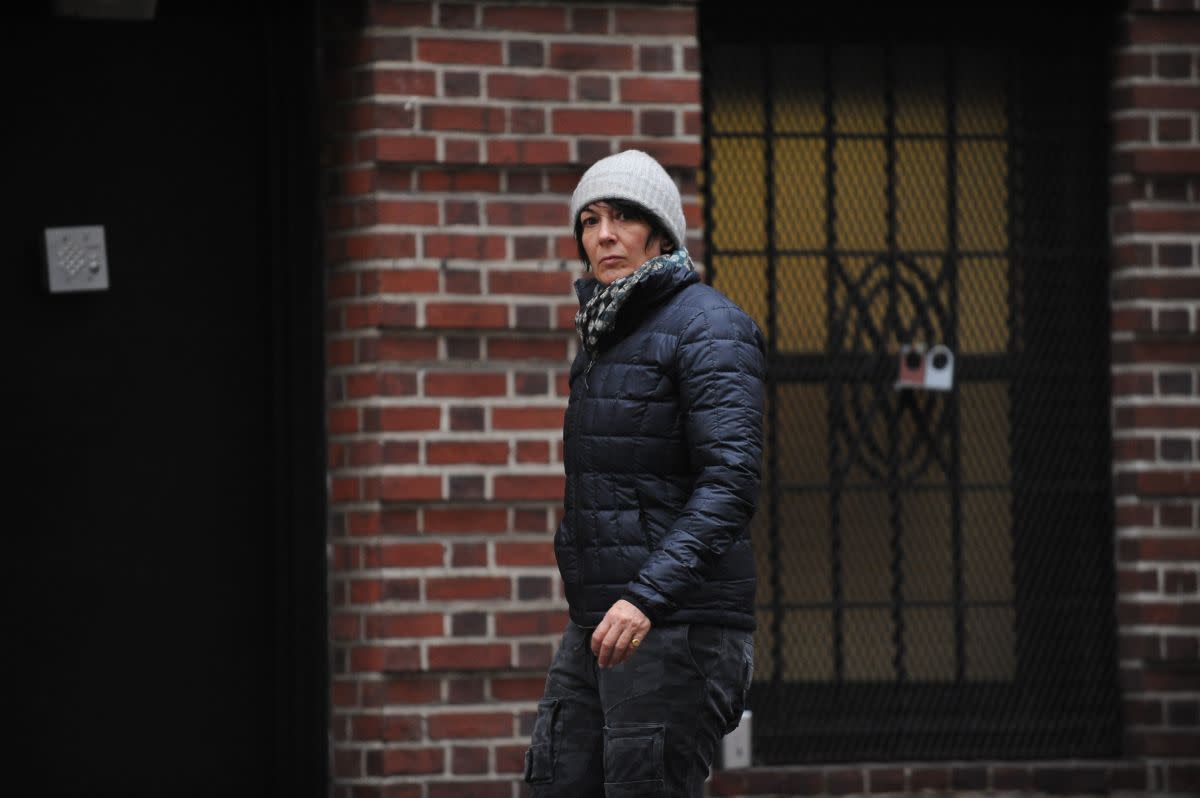 Ghislaine Maxwell outside her E. 65th St. Manhattan townhouse in 2015.