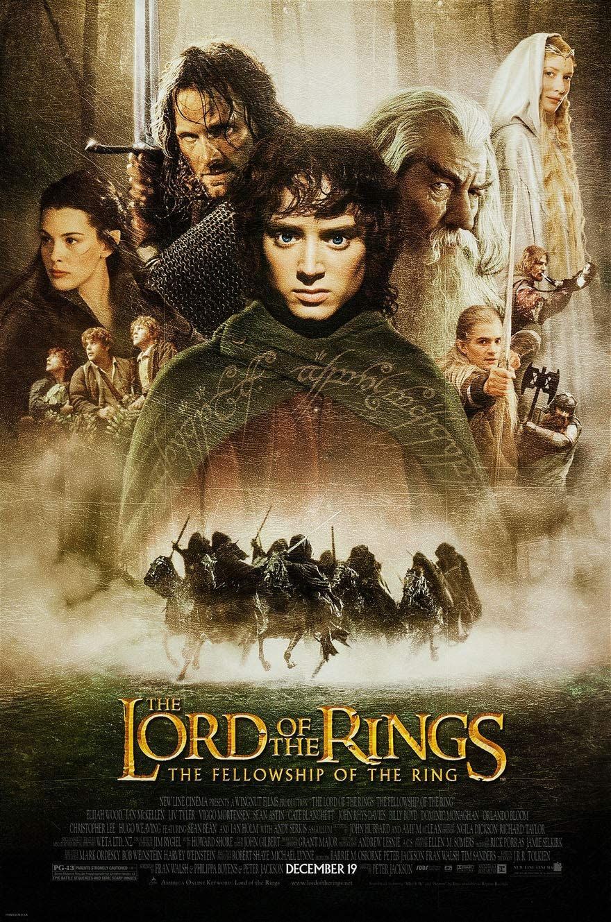 <p>Released on December 19, 2001, <em>Lord of the Rings: Fellowship of the Ring</em> was the first installment of the wildly successful franchise. Based on the books by J.R.R. Tolkien, Frodo Baggins (Elijah Wood) is the unlikely hero tasked with the responsibility of destroying the One Ring that rules them all. </p>
