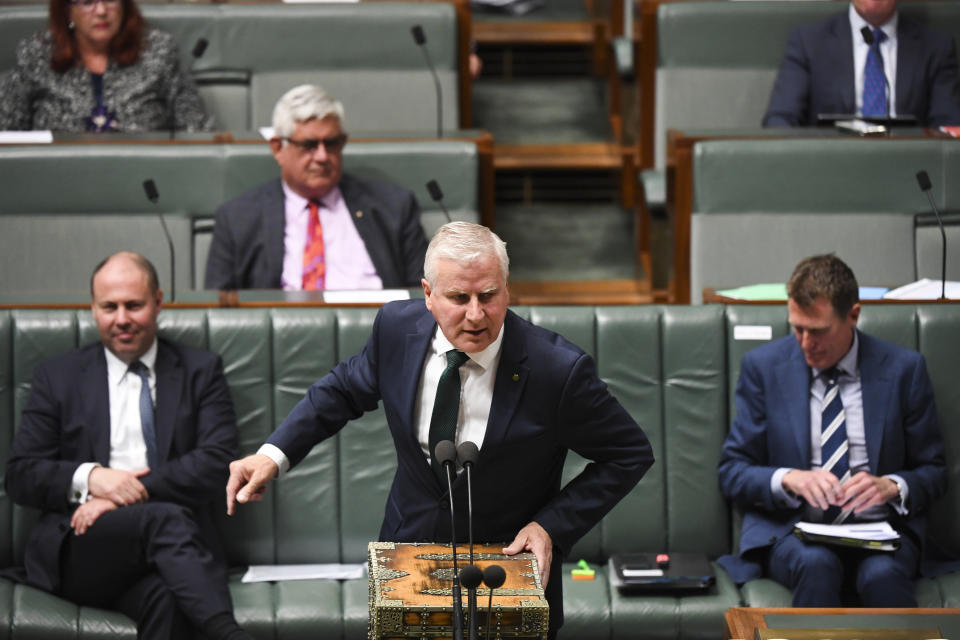 Australian Deputy Prime Minister Michael McCormack speaks during House of Representatives Question Time. Source: AAP