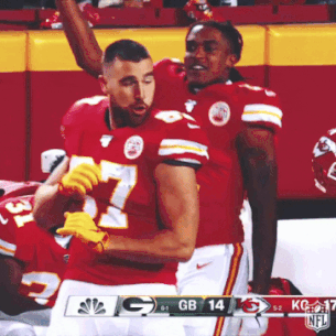 GIF of Travis Kelce dancing