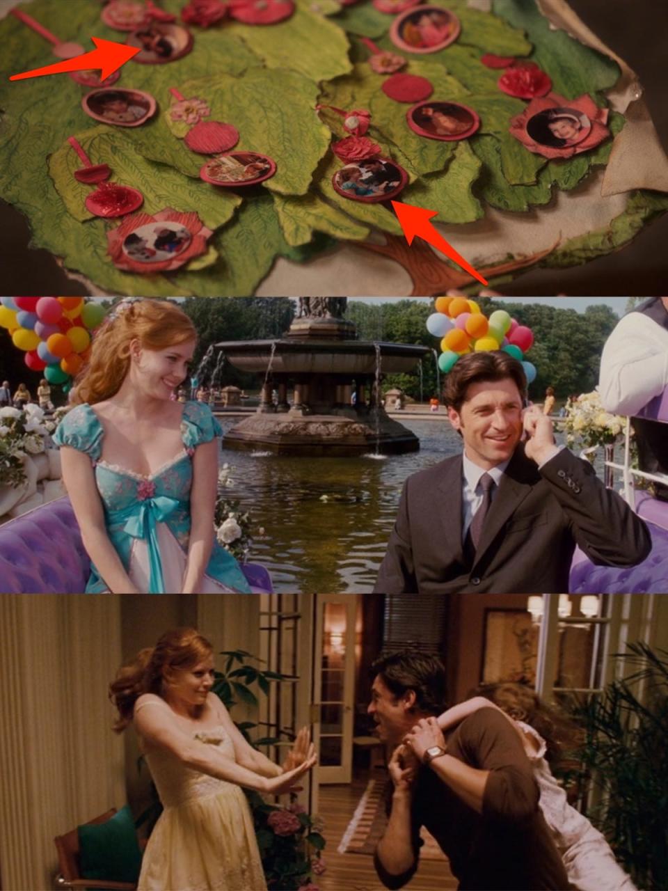 Arrows pointing to details and callbacks to "Enchanted" in "Disenchanted."