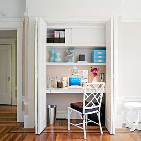 Convert a closet into a work station