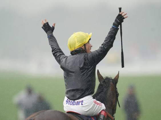 Frankie Dettori found rare joy in the rain (Getty)