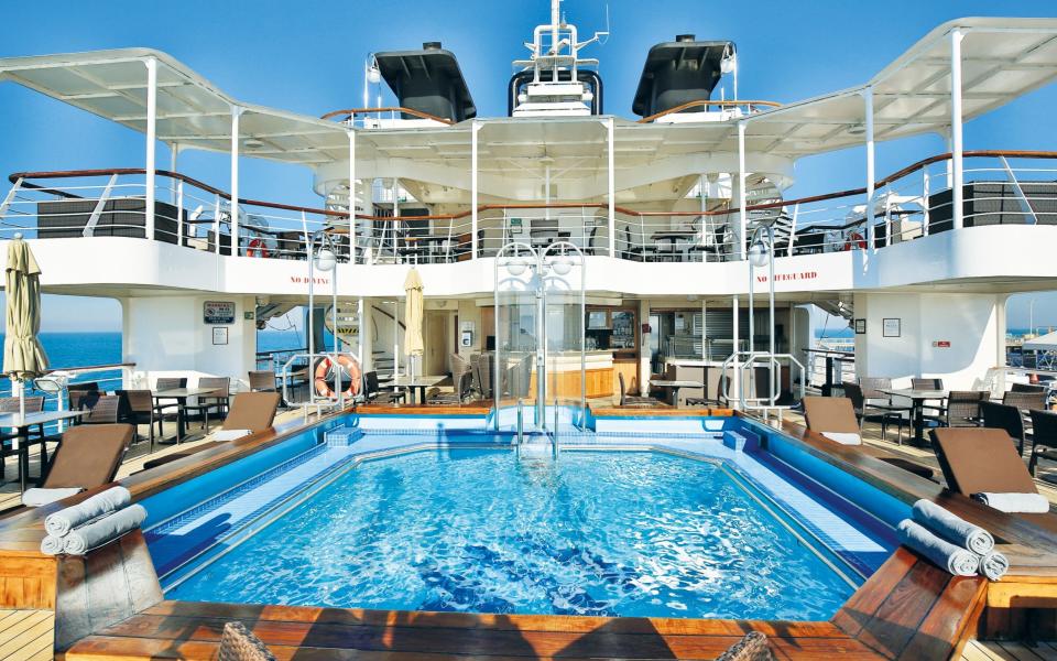 The swimming pool on board CroisiEurope’s La Belle des Océans - David Hancock