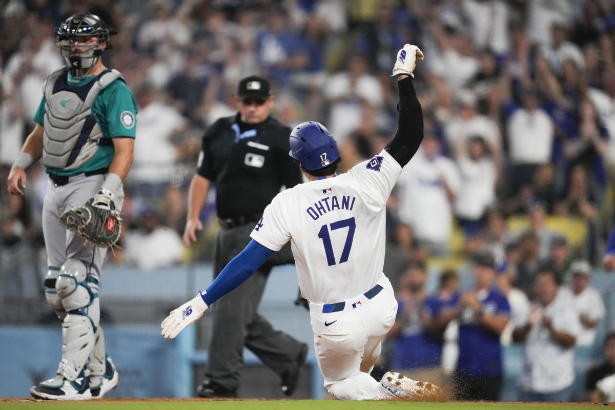 Dodgers beat Mariners 8-4 to complete 3-game sweep and Shohei Ohtani steals 39th base of the season