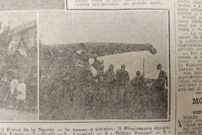 La noticia de la Carroza del Plesiosauro, en 1923