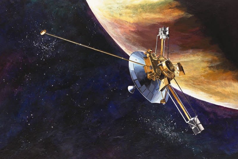 On June 13, 1983, the robot spacecraft Pioneer 10 became the first man-made object to leave the solar system. File Image courtesy of NASA