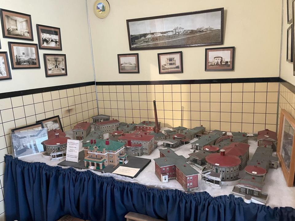 A model of the Rutland State Sanitorium at the Rutland Historical Museum