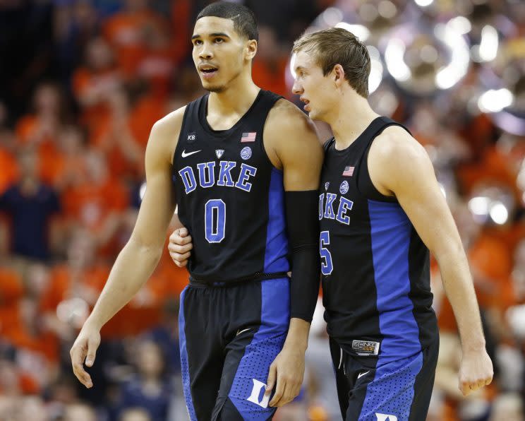 Jayson Tatum’s stock is on the rise, and so is Duke’s. (AP)