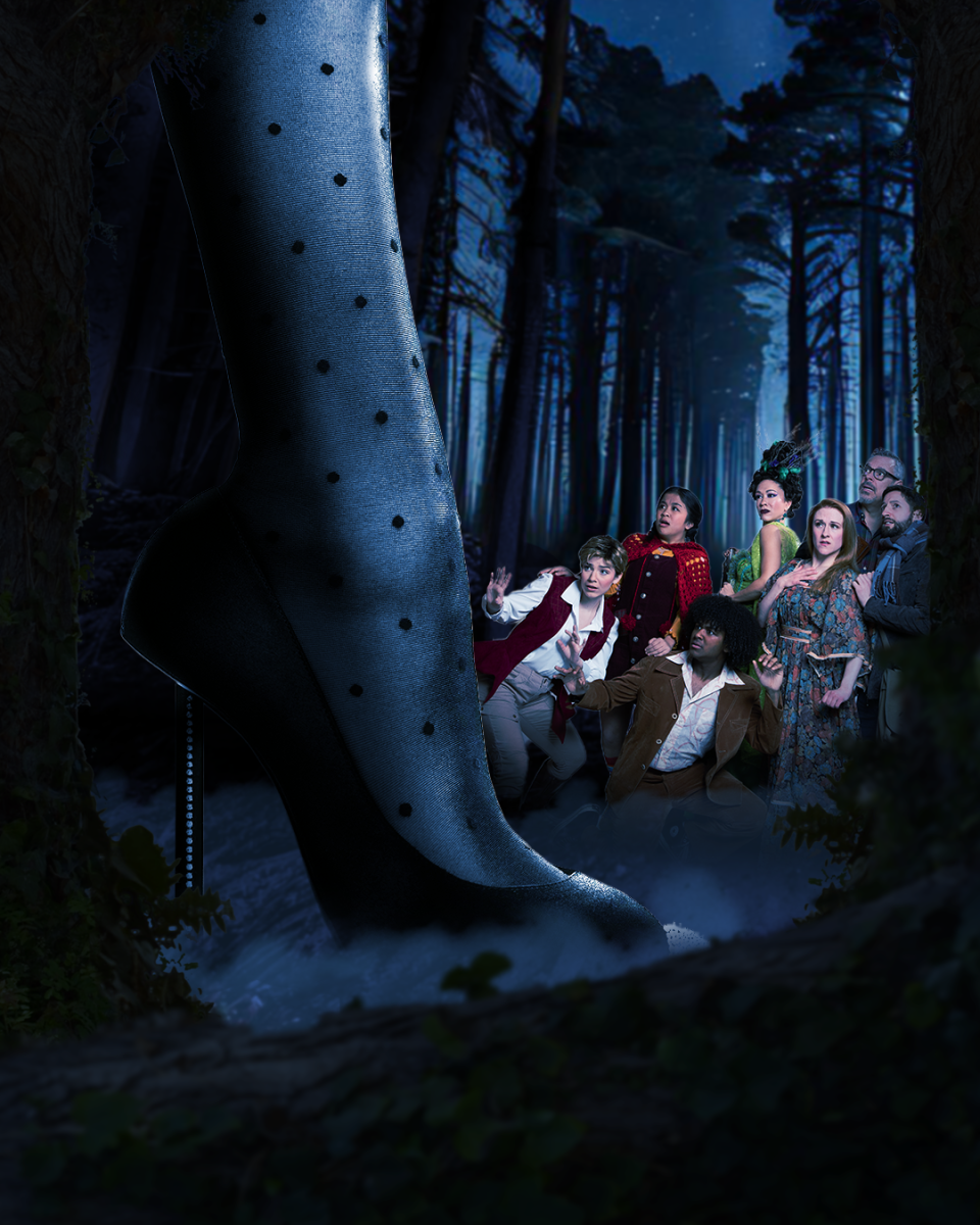 Left to right, Olivia Billings, Alana Sayat, Carter Minor, Diana DeGarmo (as the Witch), Eli Brickey, Cory Velazco and Thom Christopher Warren in Short North Stage’s current production of “Into the Woods"