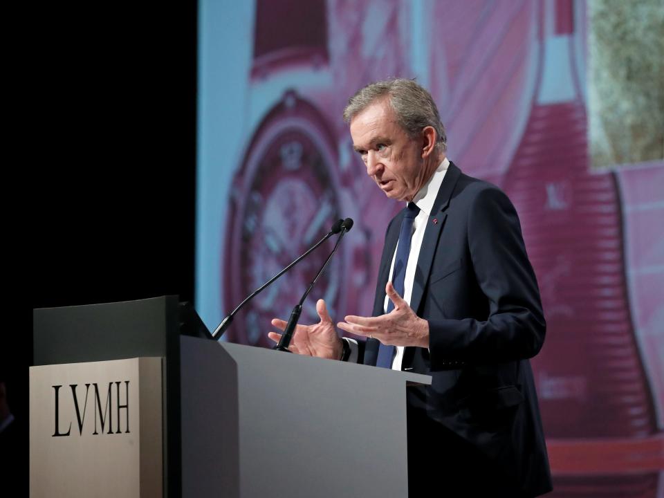 FILE PHOTO: Bernard Arnault, Chief Executive Officer of LVMH Moet Hennessy Louis Vuitton SE, attends the company's shareholders meeting in Paris, France, April 18, 2019. REUTERS/Benoit Tessier