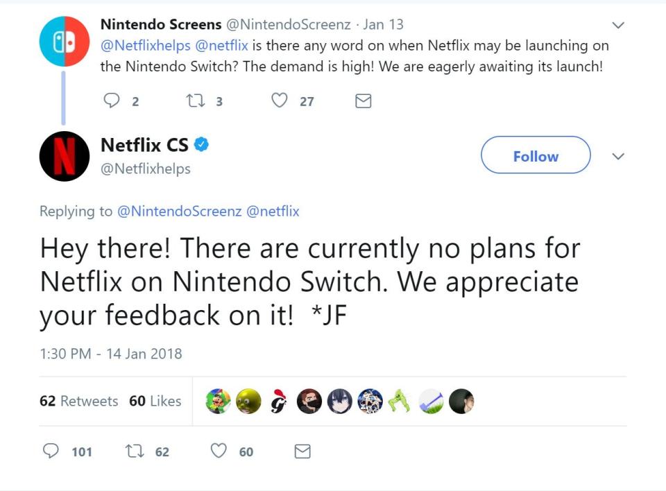 Netflix CS Nintendo