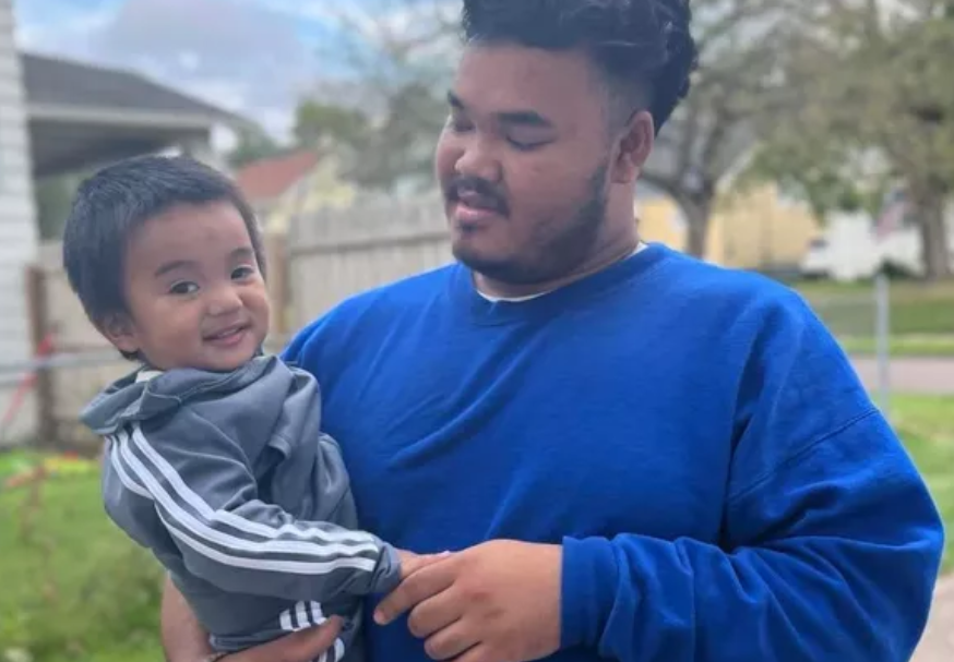 Tha Soe, 24, of Akron, seen here with his young son in an undated family photo, was shot while trying to protect his family from two people trying to break into their North Hill home and died in his father's arms Sunday, Feb. 26, 2023.