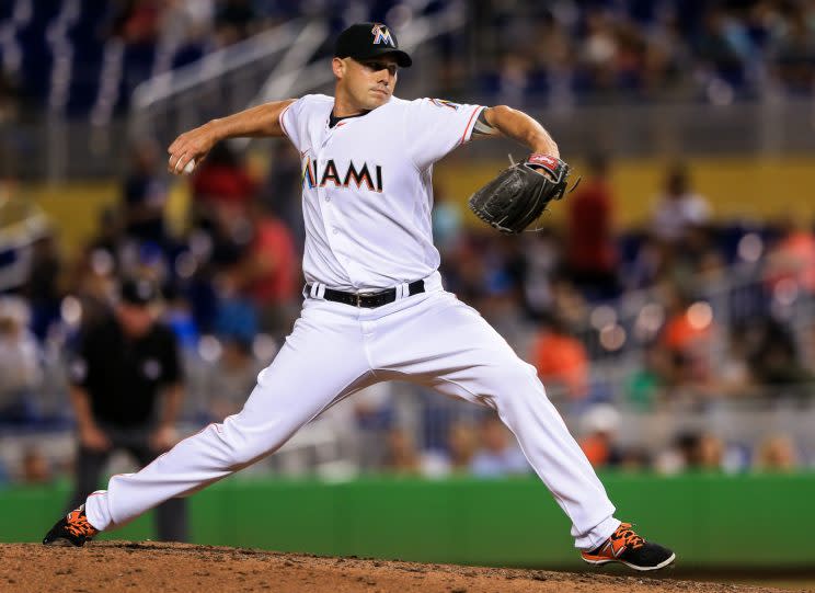 Dustin McGowan is going back to Miami. (Getty Images/Rob Foldy)