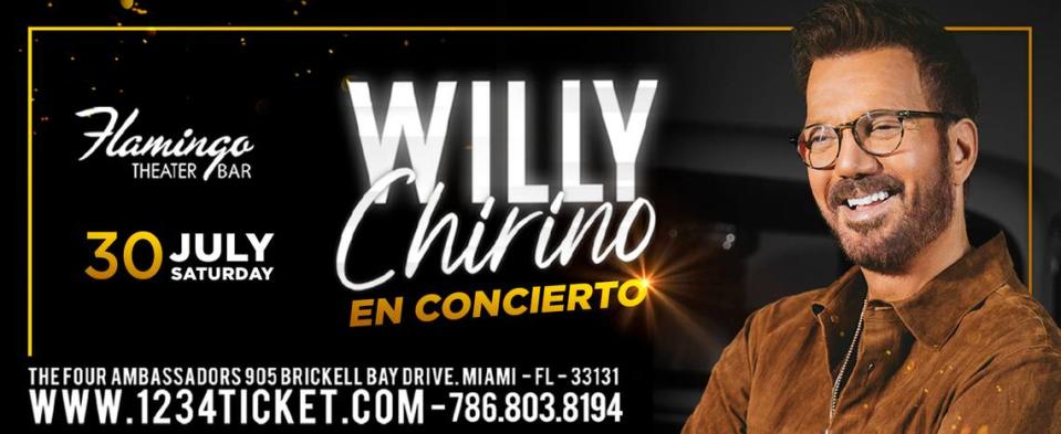 Willy Chirino en concierto en el Flamingo Theater Bar.