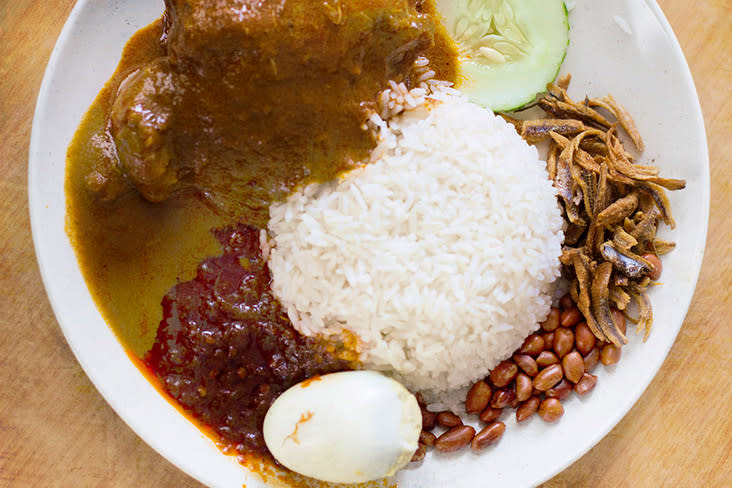 'Nasi lemak' is at its best when freshly made.