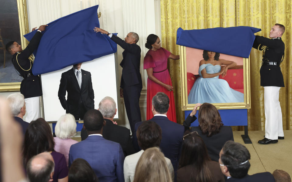 Former U.S. President Barack Obama and former first lady Michelle Obama 