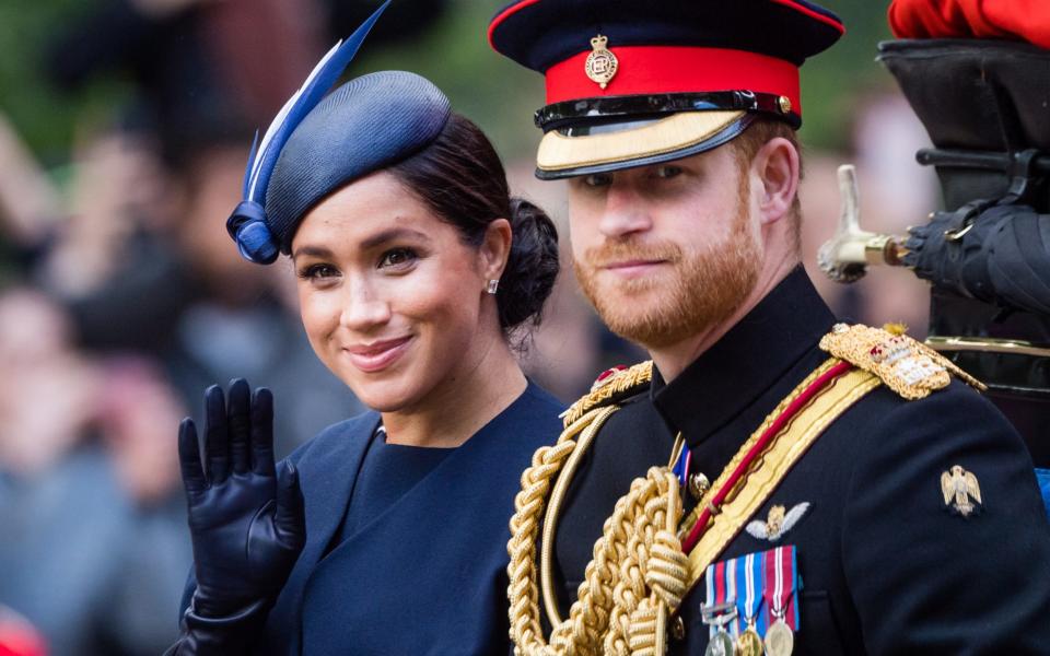 Prince Harry and Meghan at Trooping The Colour in 2019 - WireImage