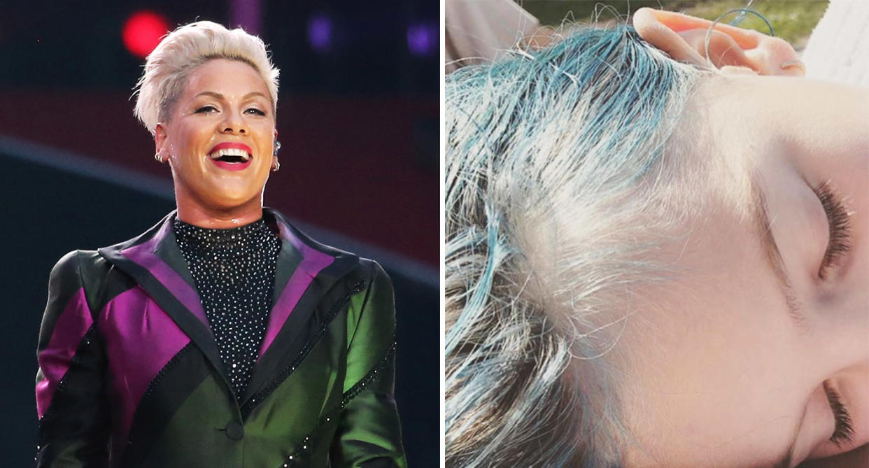 Pink has dyed her daughter Willow's hair blue. [Photo: Getty]