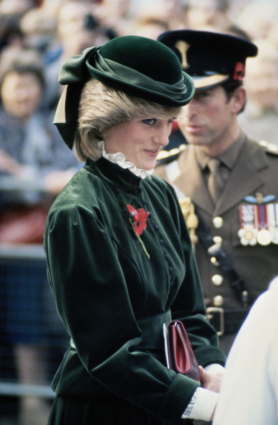 <p>Princess Diana at the Guard's Chapel in London in November 1983. </p>