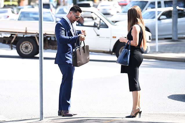 Salim Mehajer and Aysha Mehajer arrive at Bankstown Court House in Sydney on Wednesday, November 18, 2015. Photo: AAP