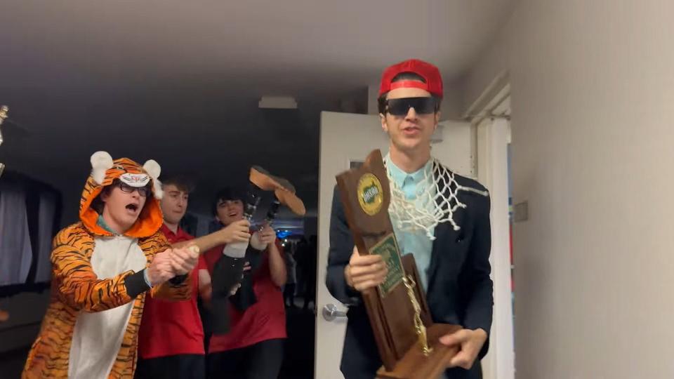 Archbishop Hoban High School's recent boys state basketball championship is celebrated in a lip dub video posted on YouTube.