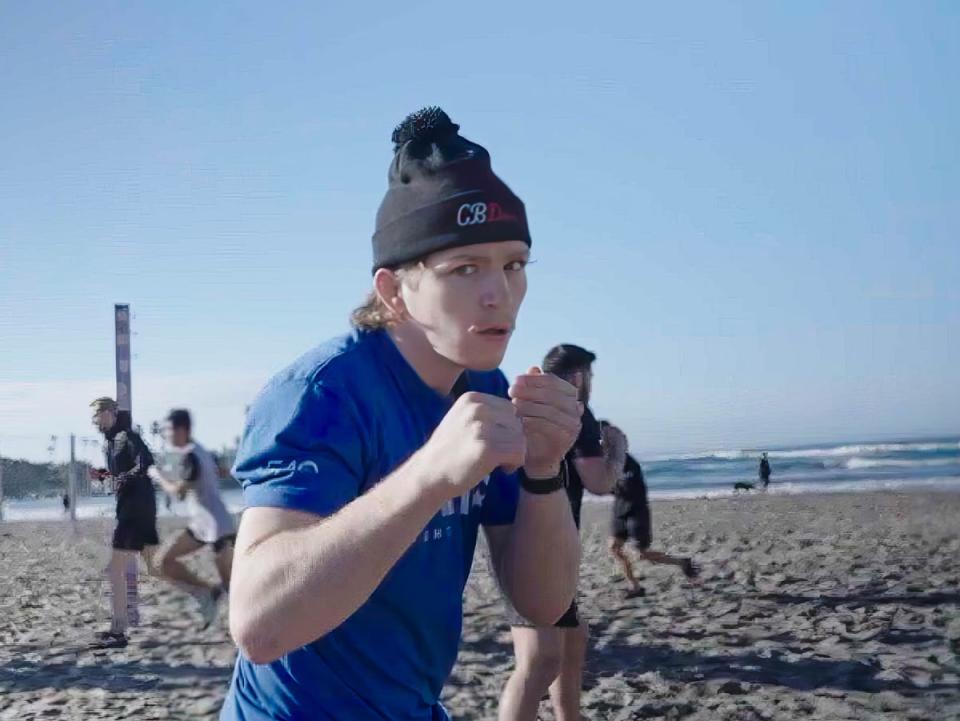 Teddy Stringer, 22, is one of four Britons on the MMA Fight Academy team (Mola)