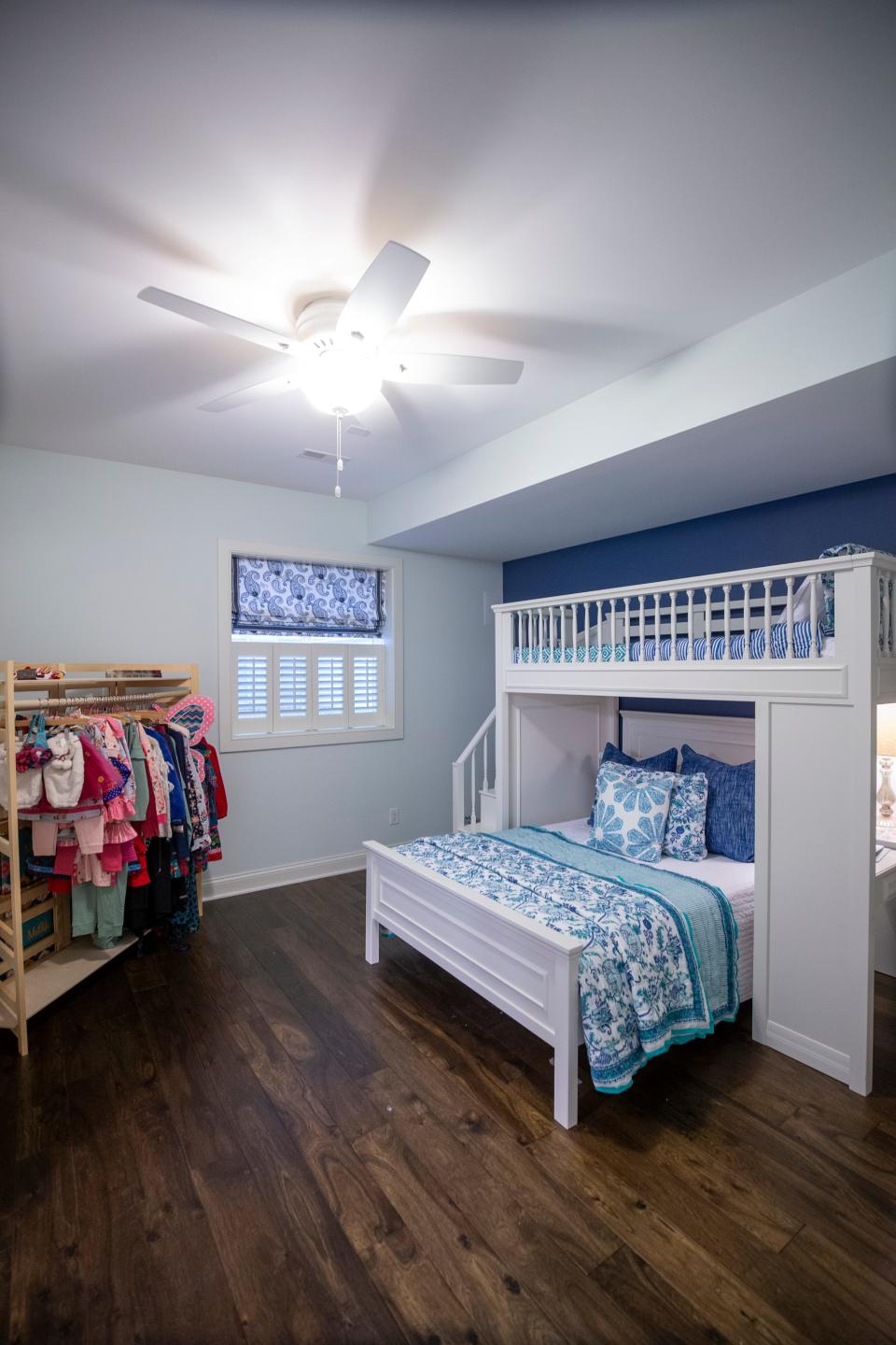 Bunk beds in a basement bedroom. Nov. 29, 2019.