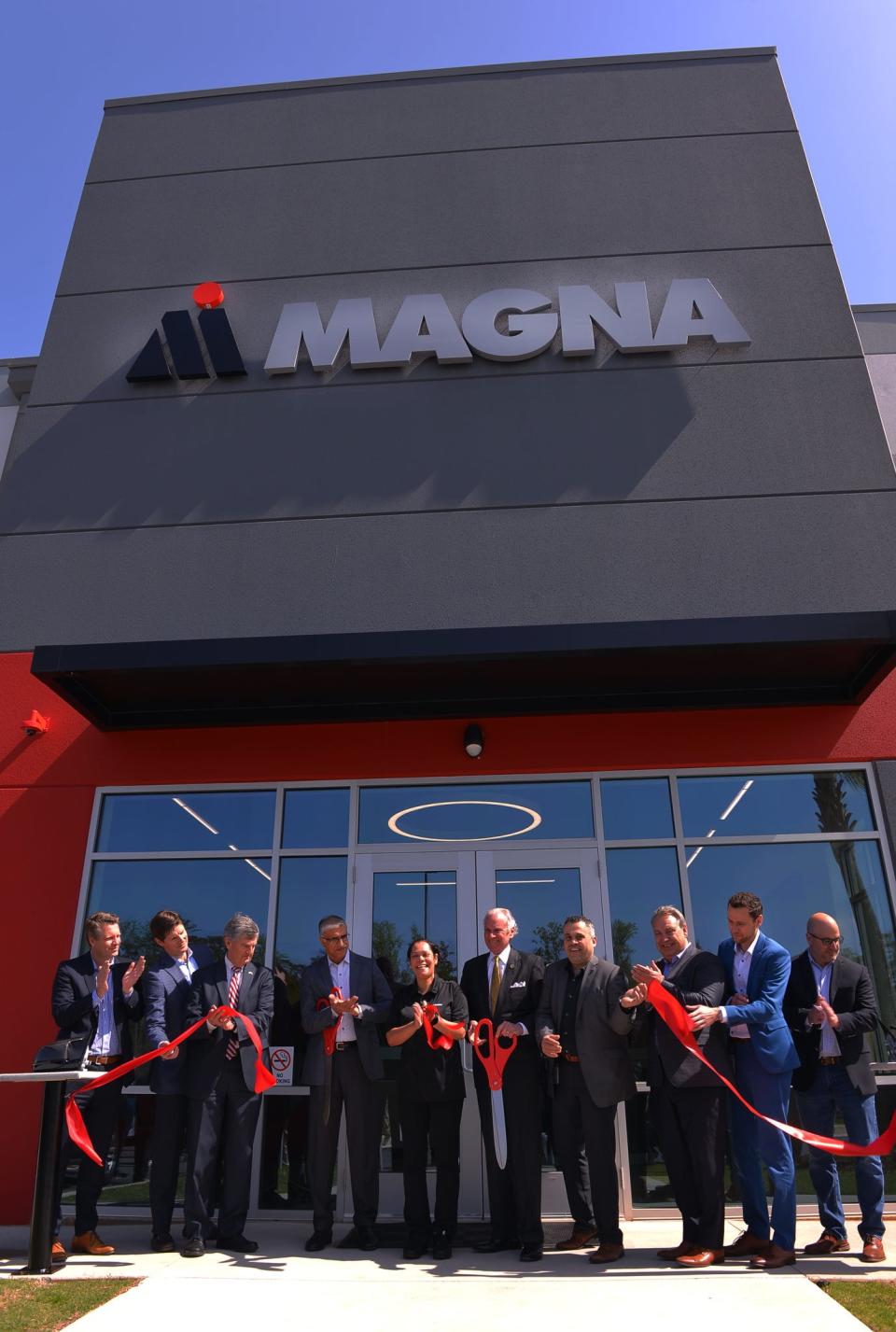 MAGNA celebrated the grand opening of its South Carolina facility in Duncan, Thursday, April 7, 2022. The manufacturing facility, which produces high-tech exterior mirror for three automakers including BMW, has over 250 employees with expectation of 400. South Carolina Governor Henry McMaster toured the plant and participated in a ribbon-cutting ceremony to welcome the business to the state. 