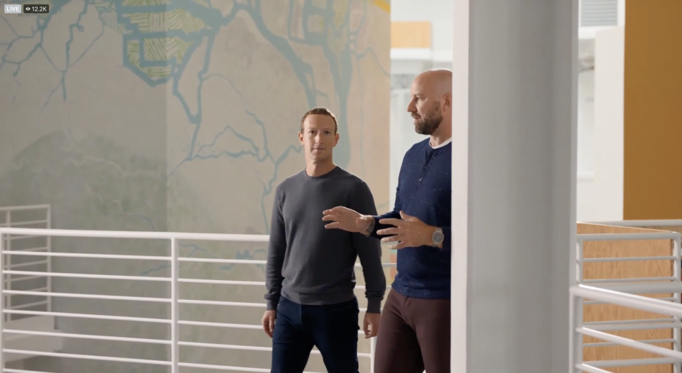 Zuckerberg and Boz take a walk.