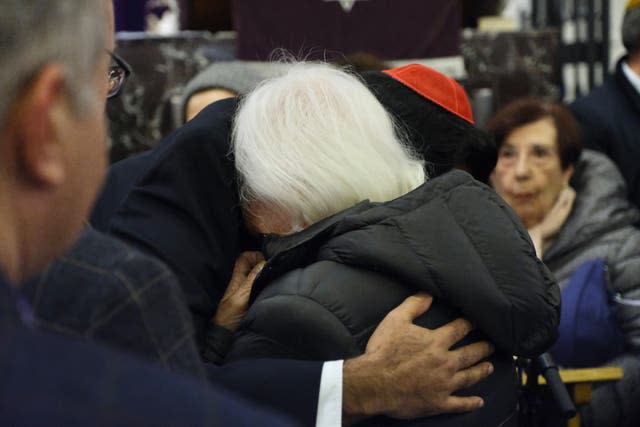 Humza Yousaf embraces Bernard Cowan’s mother 