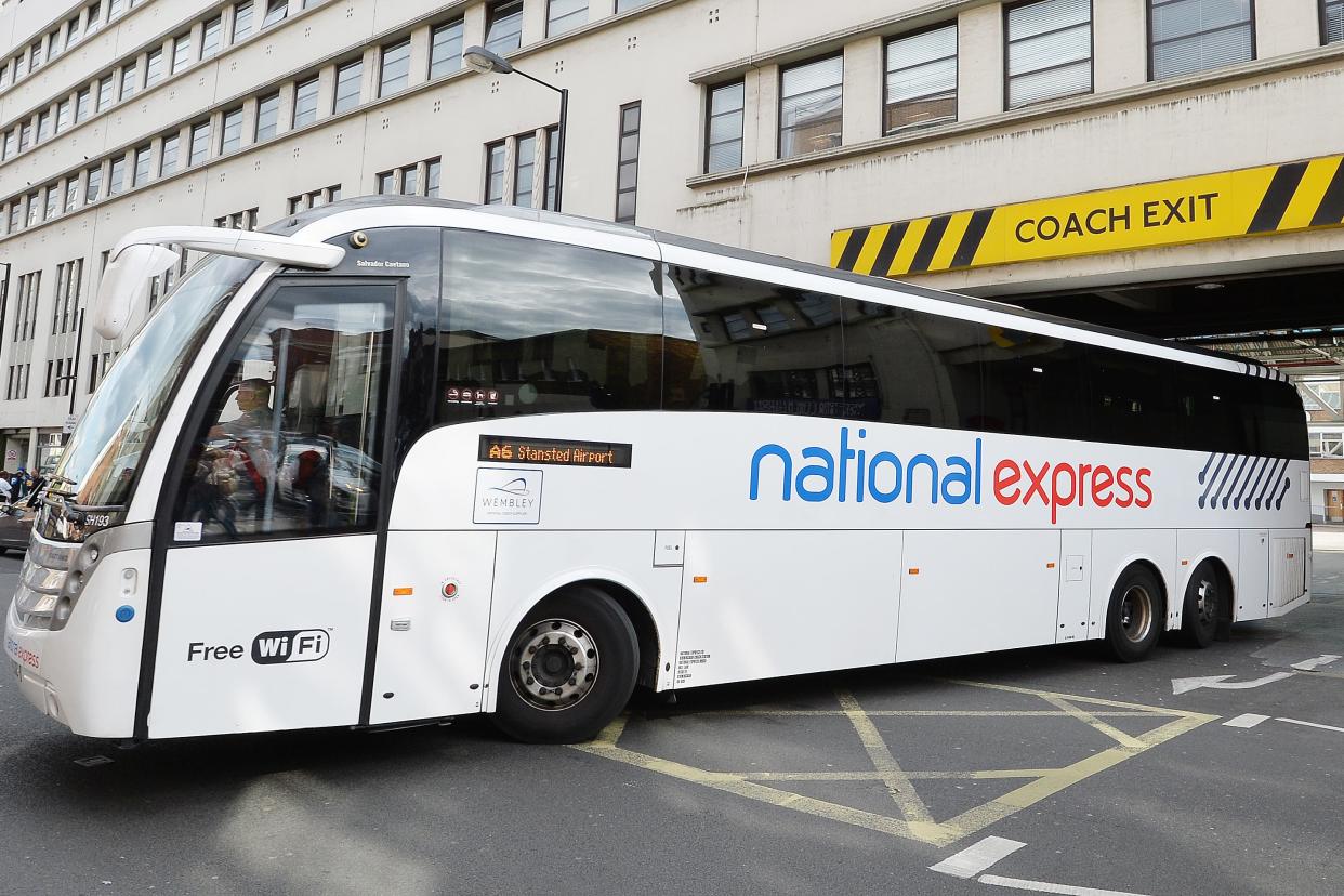 National Express, which runs coach services from Britain’s top airports, is offering free travel for holidaymakers repatriated from Rhodes to a different airport than they flew out from (PA Archive)