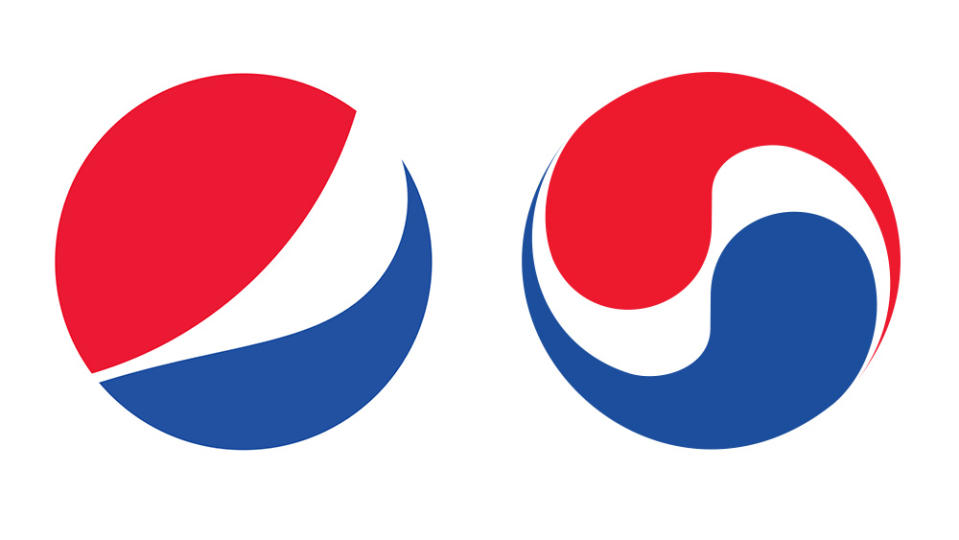 Pepsi and Korean Air logo, two very similar logos