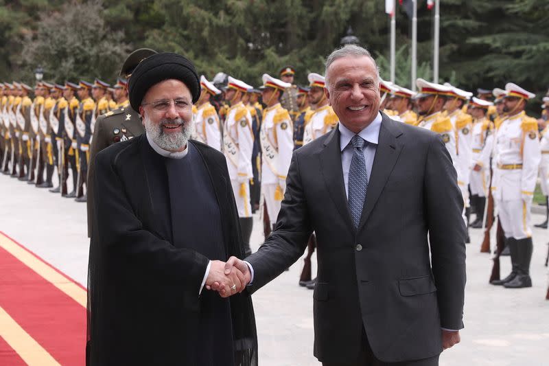 Iranian President Ebrahim Raisi meets Iraqi Prime Minister Mustafa al-Kadhimi, in Tehran