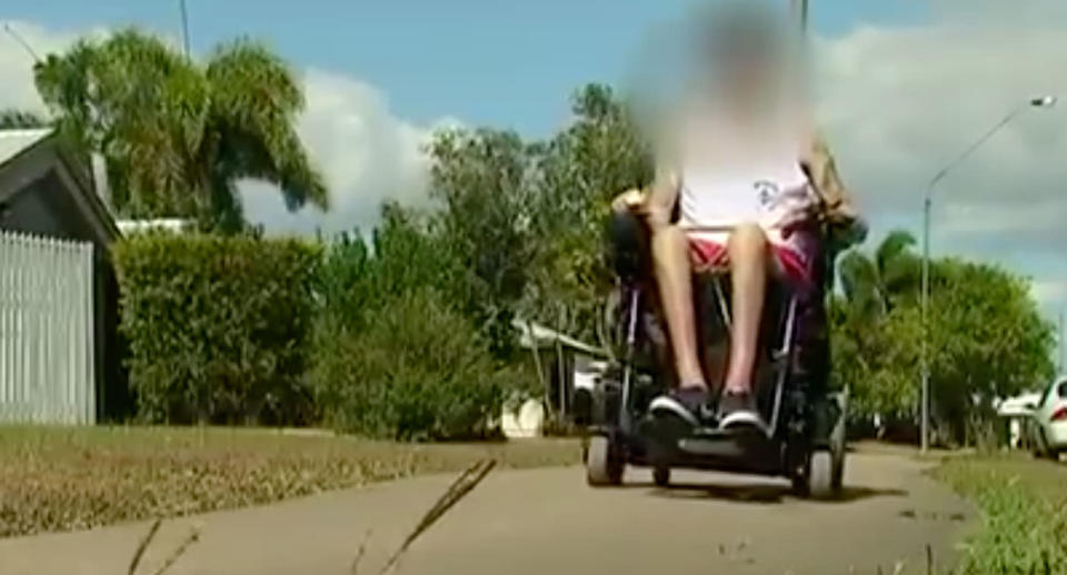 Quadriplegic man Dylan was allegedly attacked in Townsville by two men who stole his wallet. Source: 7 News