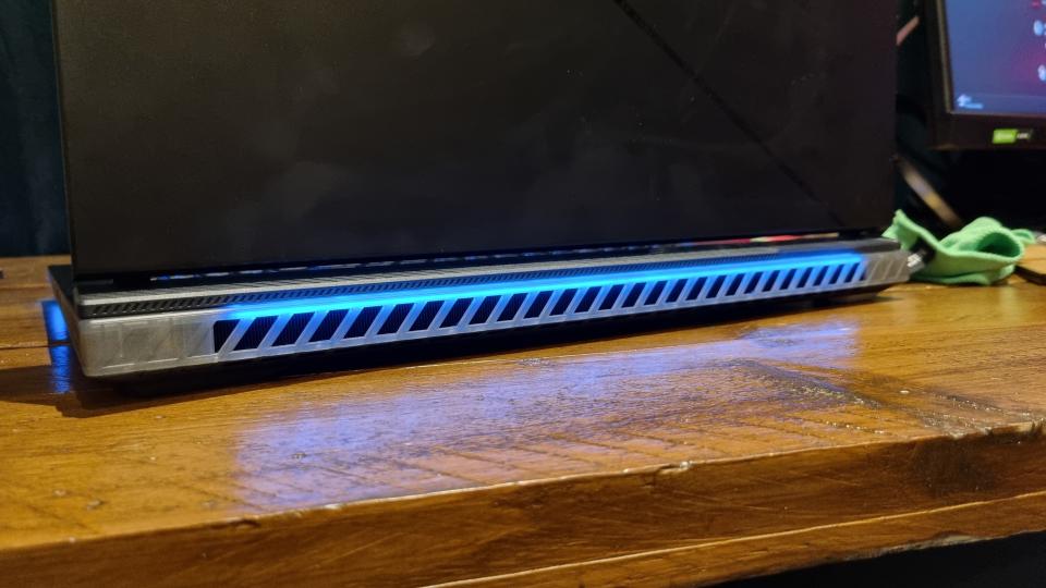 The large rear vents of the Asus ROG Strix Scar 18