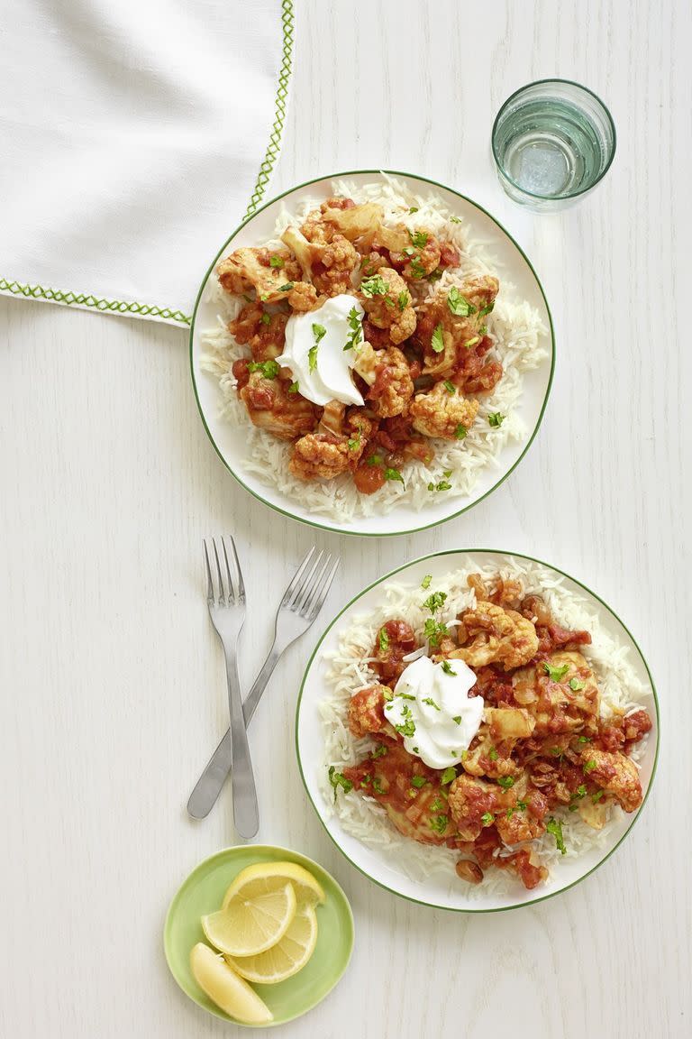 Indian-Spiced Chicken and Cauliflower