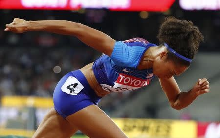 Athletics - World Athletics Championships – women’s 400 semi final – London Stadium, London, Britain – August 7, 2017 – Allyson Felix of USA competes. REUTERS/Lucy Nicholson