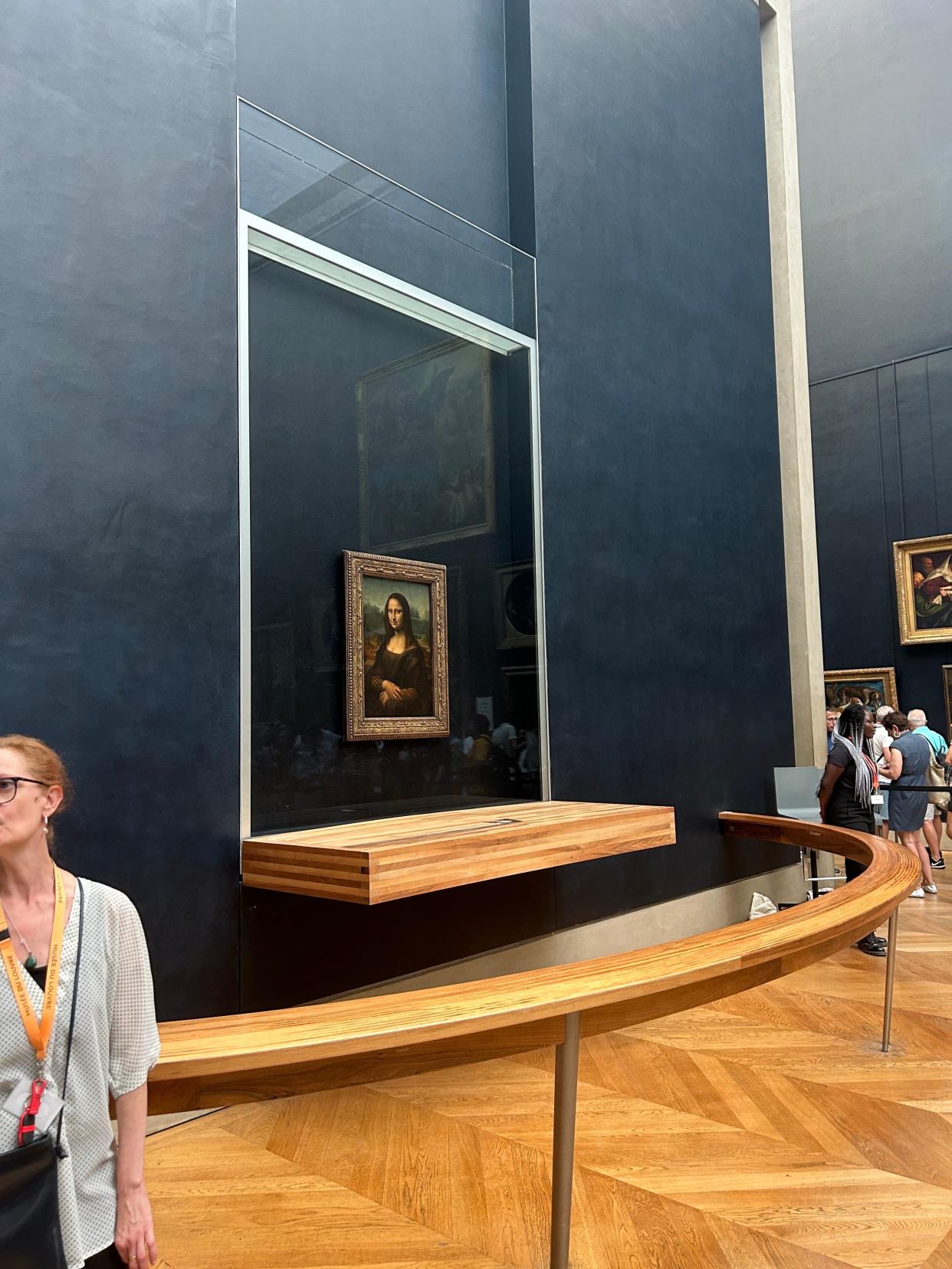 A photo of the Mona Lisa, unobstructed by tourists.