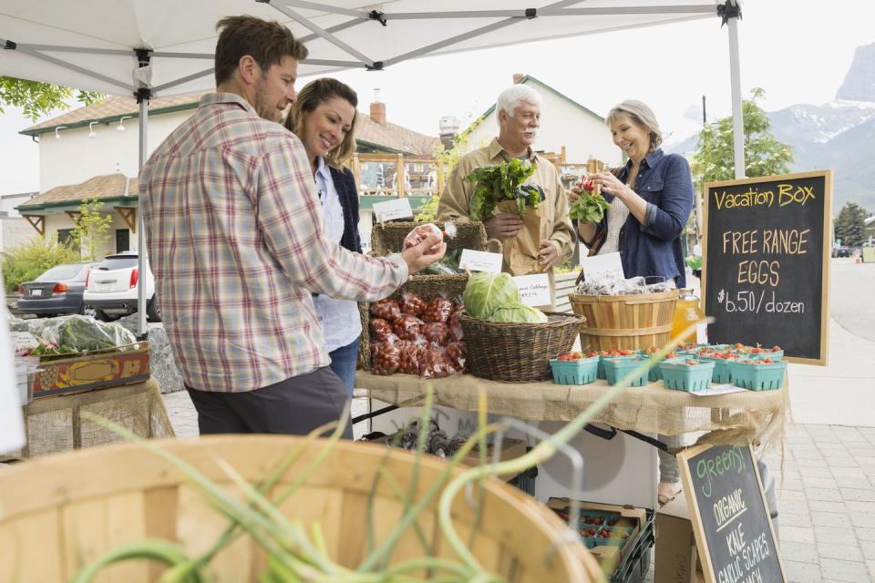 Shop at the farmer’s market.