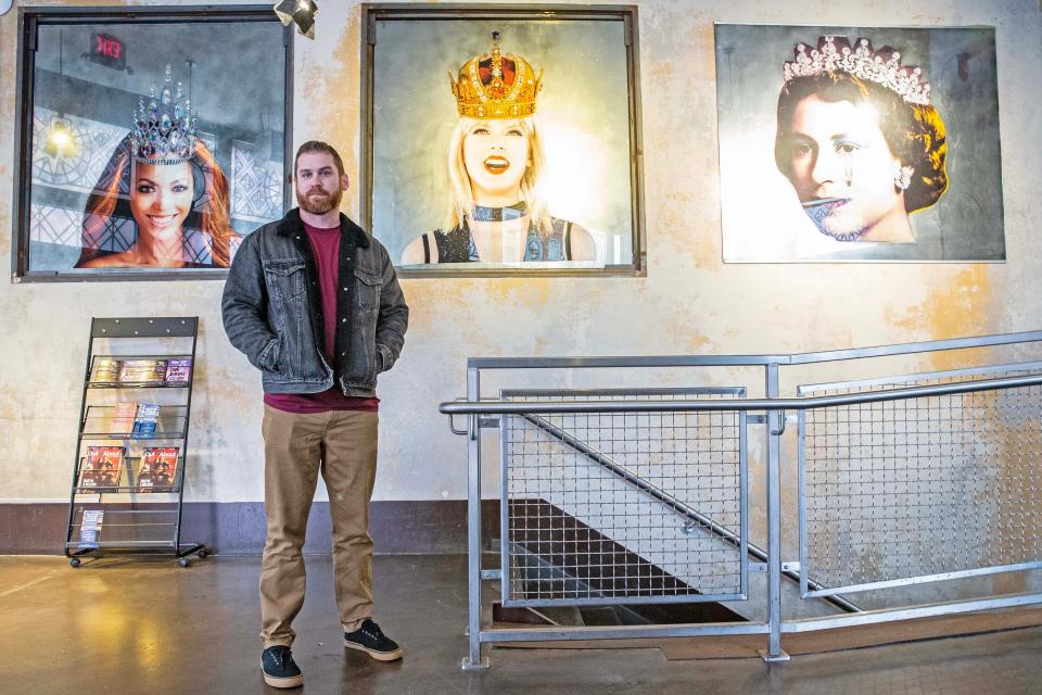 Devin Ball, new general manager, is featured in the lobby of The Queen in Wilmington, on Tuesday, Nov. 21, 2023. Ball comes to The Queen from the House of Blues in New Orleans, where he was director of music hall operations.