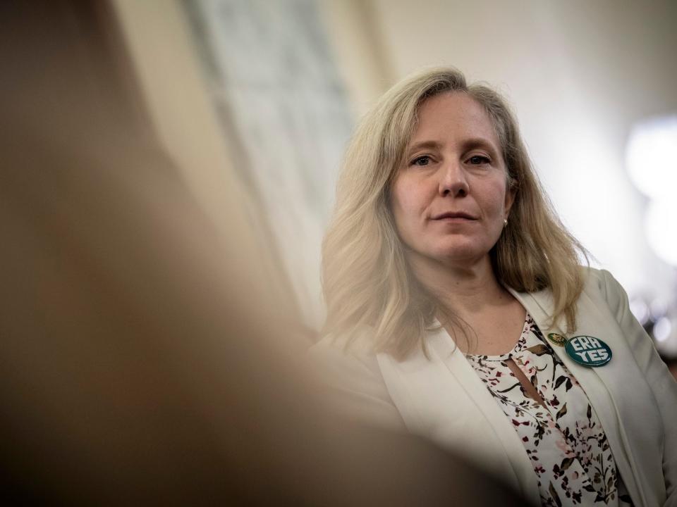 Democratic Rep. Spanberger of Virginia at a press conference on Capitol Hill on January 31, 2023.